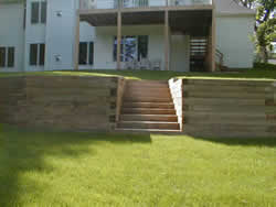Landscape Timbers Retaining Wall